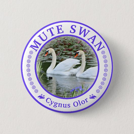 Rond 5 Cm Badge en forme de cygne tuberculé (Devant)