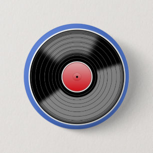 Rond 5 Cm Badge en forme de disque vinyle rétro