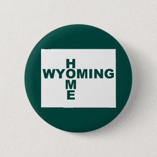 Rond 5 Cm Badge Épingle Bouton Accueil Wyoming loin de l'Éta