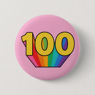 Rond 5 Cm Badge Épingle Célébration Anniversaire 100 Ans Arc