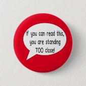 Rond 5 Cm Badge épingle de distanciation sociale (Devant)