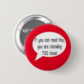 Rond 5 Cm Badge épingle de distanciation sociale (Devant & derrière)