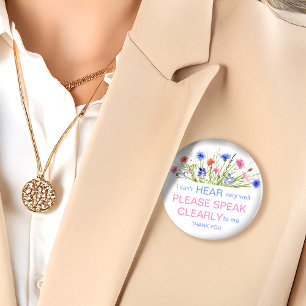 Rond 5 Cm Badge épingle multicolore fleur sauvage malentenda