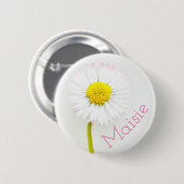 Rond 5 Cm Badge Fleur Faisy Personnalisable (Devant & derrière)
