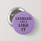 Rond 5 Cm Badge - Lesbienne Et Je L'Aime (Devant & derrière)