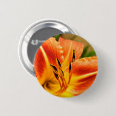 Rond 5 Cm Badge Lily Orange Tiger (Devant & derrière)