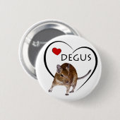 Rond 5 Cm Badge Love Degus (Devant & derrière)