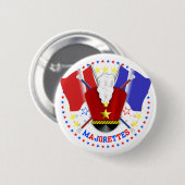Rond 5 Cm Badge Majorettes (Devant & derrière)