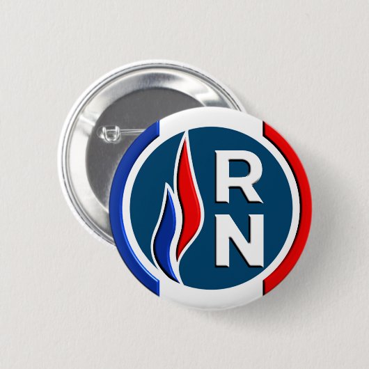 Rond 5 Cm Badge NEW LOGO RN 3D (Devant & derrière)