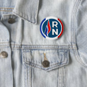 Rond 5 Cm Badge NEW LOGO RN 3D (En situation)