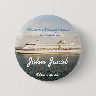 Rond 5 Cm Badge nominatif de croisière - bateau de X