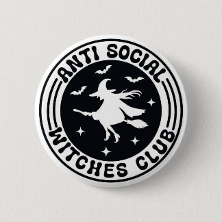Rond 5 Cm Badge officiel du Club des Sorcières Anti-Sociales