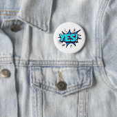 Rond 5 Cm Badge OUI (En situation)