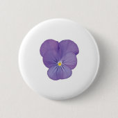 Rond 5 Cm Badge Pansy Flower Pin (Devant)