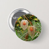 Rond 5 Cm Badge Physalis alkekengi (Devant & derrière)