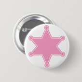 Rond 5 Cm Badge Sheriff Rose - Concevez Votre Propre Bouton (Devant & derrière)