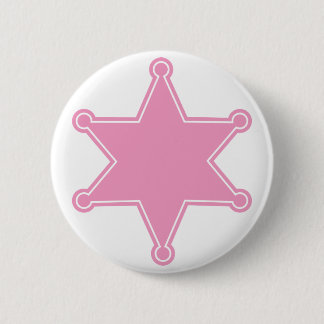 Rond 5 Cm Badge Sheriff Rose - Concevez Votre Propre Bouton