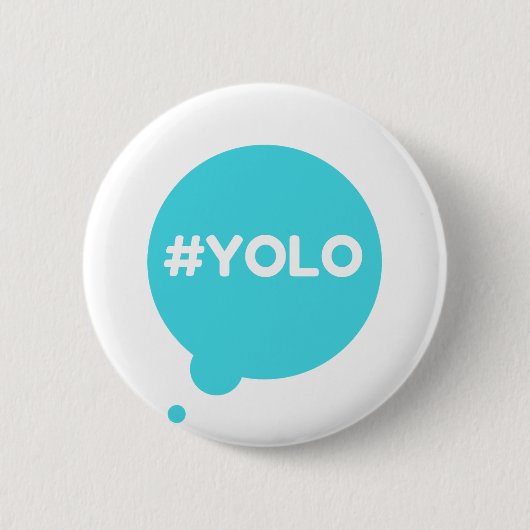 Rond 5 Cm badge turquoise YOLO (Devant)