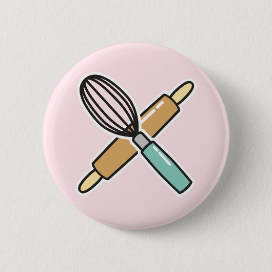 Rond 5 Cm Baking Lover Badge (Devant)