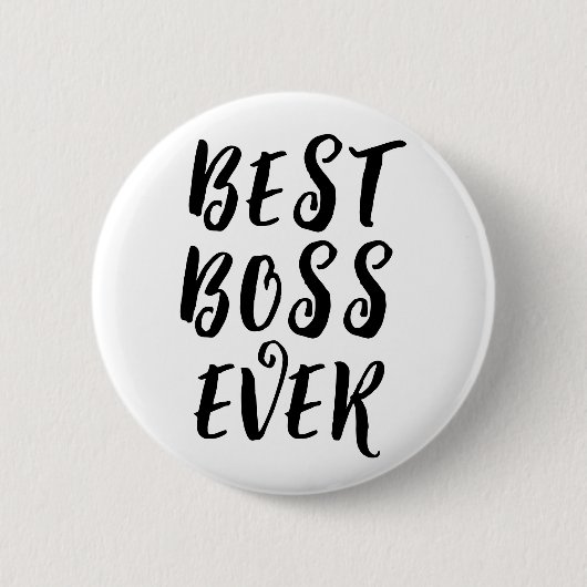 Rond 5 Cm Best Boss Ever Button Badge – Fun Boss Appreciatio (Devant)
