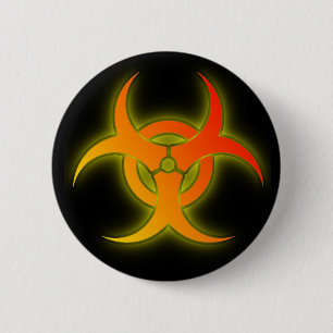 Rond 5 Cm Bio Hazard Funny Button Badge Humor