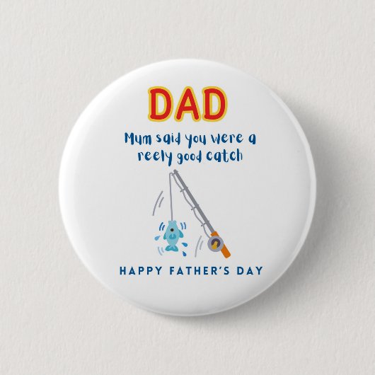 Rond 5 Cm Bonne Fête des pères Badge (Devant)