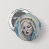 Rond 5 Cm Bouton Badge de la Vierge Marie (Devant & derrière)