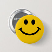 Rond 5 Cm Bouton de badge Jaune Happy Face (Devant & derrière)