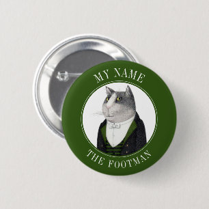 Rond 5 Cm Bouton de la broche du badge du nom du CAT FOOTMAN