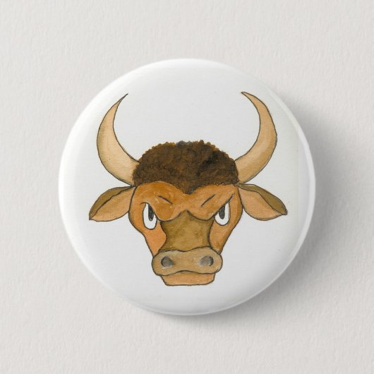 Rond 5 Cm Bouton ou badge Taurus (Devant)