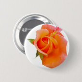 Rond 5 Cm Bouton Rose orange / Badge / Broche (Devant & derrière)