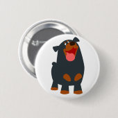 Rond 5 Cm Bouton Rottweiler de dessin sympa Badge (Devant & derrière)