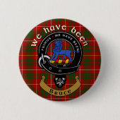 Rond 5 Cm Bruce Clan Badge & Tartan (Devant)