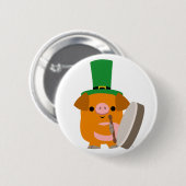 Rond 5 Cm Cartoon Pig en Bodhran :) Bouton Badge (Devant & derrière)