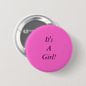 Rond 5 Cm C'est une fille ! Badge (Devant & derrière)