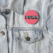 Rond 5 Cm CHIENS DE L'ESPACE RADiO - BADGE DE PUNK (En situation)
