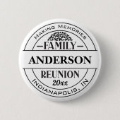 Rond 5 Cm Classic Family Reunion Button Custom Text Badge (Devant)