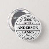 Rond 5 Cm Classic Family Reunion Button Custom Text Badge (Devant & derrière)