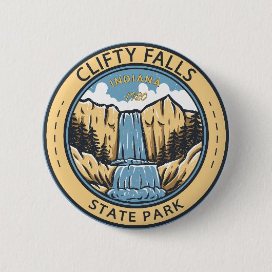 Rond 5 Cm Clifty Falls State Park Indiana Badge (Devant)