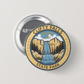 Rond 5 Cm Clifty Falls State Park Indiana Badge (Devant & derrière)
