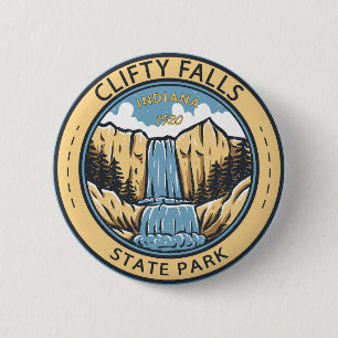 Rond 5 Cm Clifty Falls State Park Indiana Badge