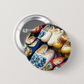 Rond 5 Cm Clogs, Amsterdam, Pays-Bas - Badge (Devant & derrière)