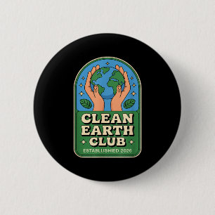 Rond 5 Cm Club Terre propre - badge environnemental pour enf