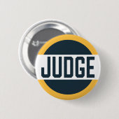Rond 5 Cm Concours Juge Badge Bleu jaune (Devant & derrière)