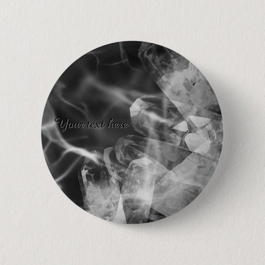 Rond 5 Cm Custom black crystal badge  (Devant)