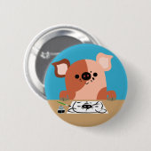 Rond 5 Cm Cute Cartoon Drawing Piglet Button Badge (Devant & derrière)