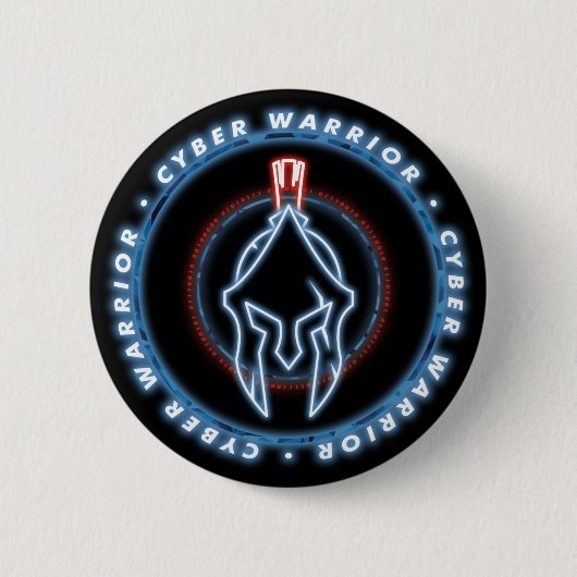 ROND 5 CM CYBER WARRIOR BADGE SEAL (Devant)