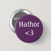 Rond 5 Cm Déesse égyptienne - Hathor love badge (Devant & derrière)