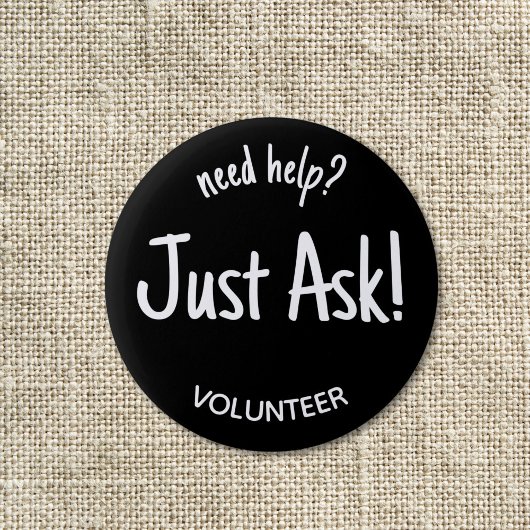 Rond 5 Cm Demander l'aide Badge volontaire