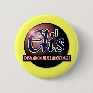 Rond 5 Cm Eli's Cat Oil Lip Balm Funny Bouton Badge Humour